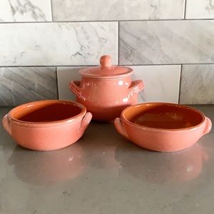 De Silva Pot Bowl Set Terracotta Ceramic